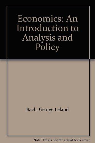 Book Economics: An Introduction To Analysis And Policy free