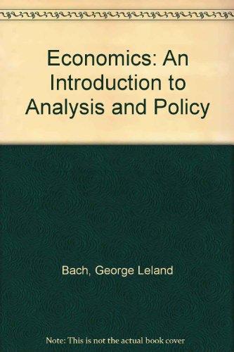 Book Economics;: An Introduction To Analysis And Policy free