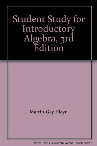 Book Student Study for Introductory Algebra, 3rd Edition free