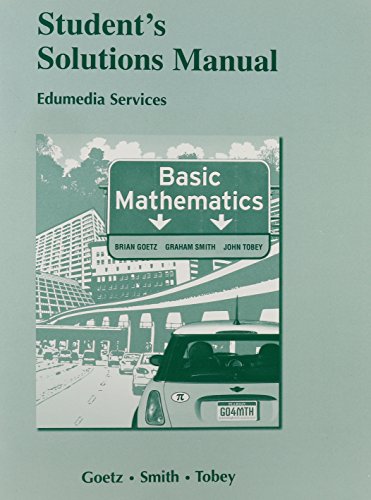 Book Student Solutions Manual For Basic Mathematics (pearson Custom Mathematics) free