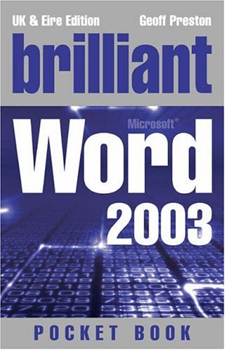 Book Brilliant Microsoft Word 2003 Pocket Book free