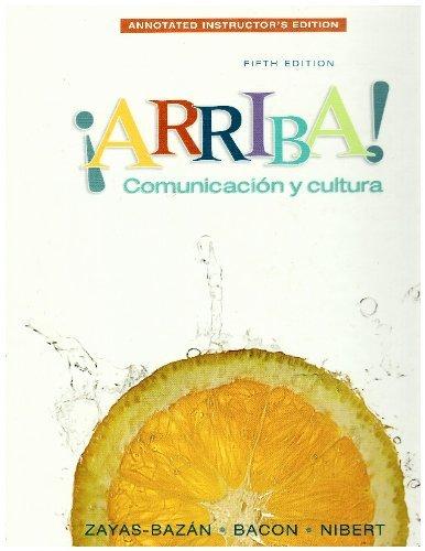 Book Arriba : Communicacion y cultura (Instructor's) free