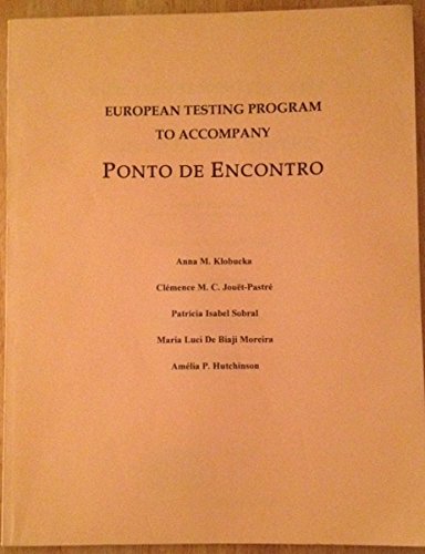 Book European Testing Program to Accompany Ponto de Encontro free