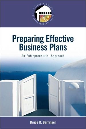 Book Preparing Effective Business Plans: An Entrepreneurial Approach free