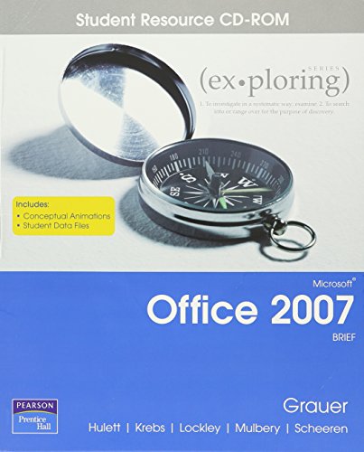 Book Exploring MS Office 2007 Brief Student CD free