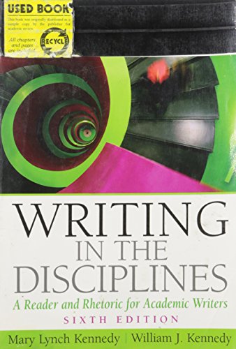 Book Writing In The Disciplines (a Reader And Rhetoric For Acedemic Writers) Instructor's Review Copy 6th free