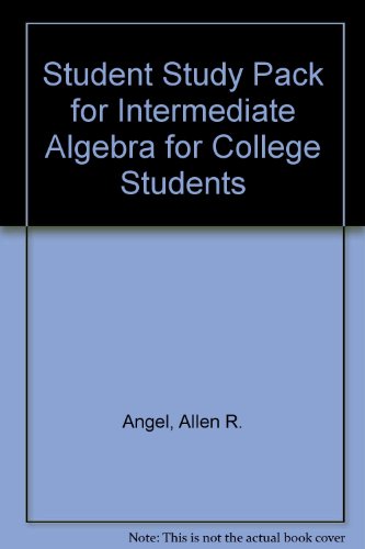 Book Student Study Pack  for Intermediate Algebra for College Students free