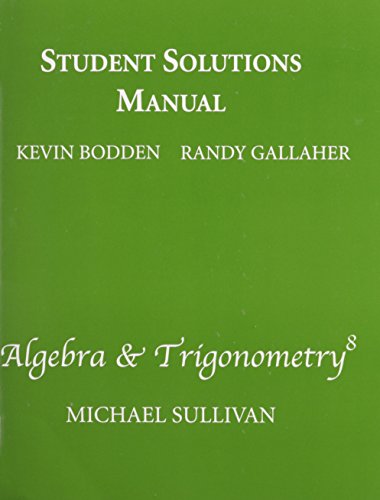 Book Student Solutions Manual Algebra and Trigonometry free