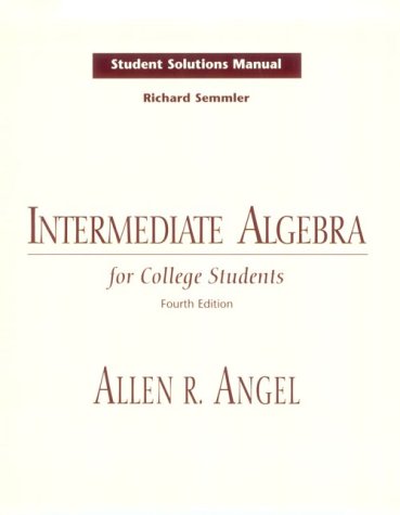 Book Intermediate Algebra for College Students: Student Solutions Manual free
