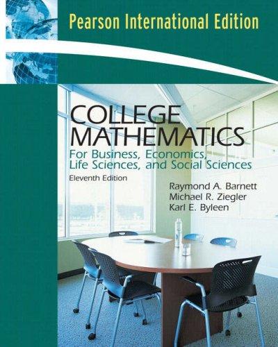 Book College Mathematics For Business, Economics, Life Sciences And Social Sciences: International Edition free