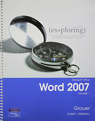Book Exploring Ms Word 07 + Student Cd: 1 free