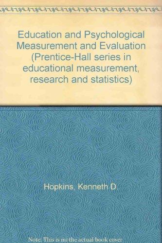 Book Educational and psychological measurement and evaluation (Prentice-Hall series in educational measurement, research, and statistics) free