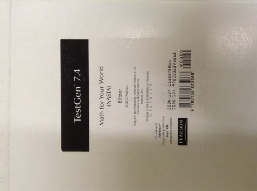 Book TestGen 7.4 Math for Your World (NASTA) CD-ROM (Matrh for Your World) free