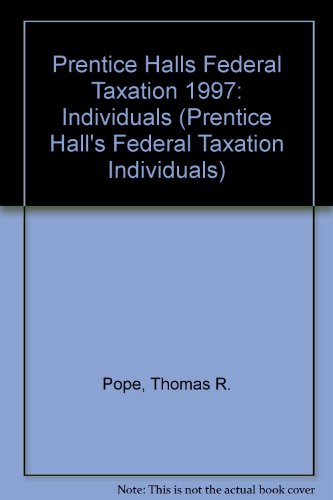 Book Prentice Hall's Federal Taxation 1997: Individuals free