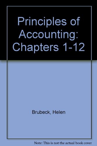 Book Principles Of Accounting: Chapters 1-12 free