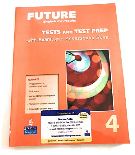 Book Future 4: Test and Test Prep with ExamView Assesment Suite CD (Future, 4) free