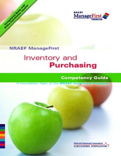 Book NRAEF ManageFirst: Inventory and Purchasing w/ On-line Access Testing Code Card free