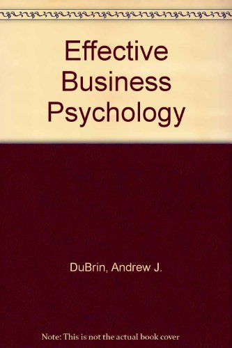 Book Effective Business Psychology free