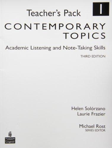Book Contemporary Topics 1: Academic Listening And Note-taking Skills: Teacher's Pack free