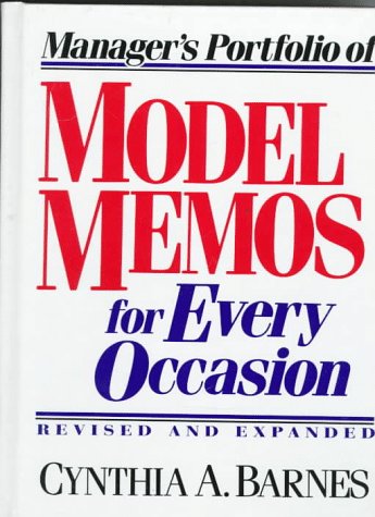 Book Manager's Portfolio of Model Memos for Occasion free