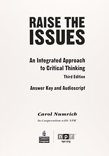 Book Raise the Issues: An Integrated Approach to Critical Thinking Answer Key and Audioscript free