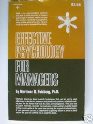 Book Effective Psychology for Managers free