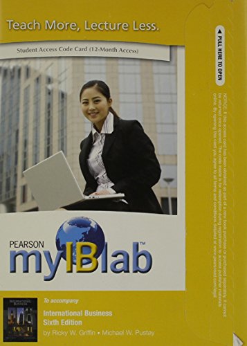 Book Myiblab With Pearson Etext -- Access Card -- For International Business (12-month Access) free