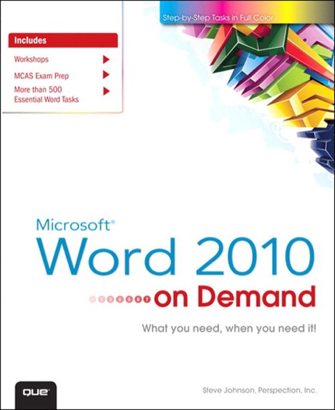 Book Microsoft Word 2010 On Demand free