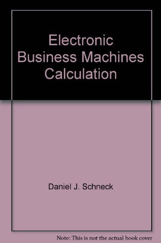 Book Electronic Business Machines Calculation free