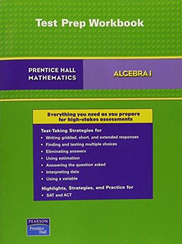 Book PRENTICE HALL MATH ALGEBRA 1 TEST PREPARATION 2007 free