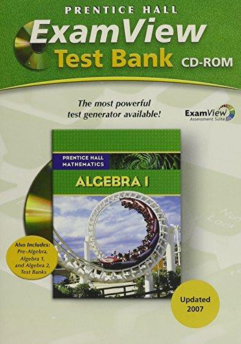 Book Prentice Hall Math Algebra 1 Examview Test Generator CD 2007c free