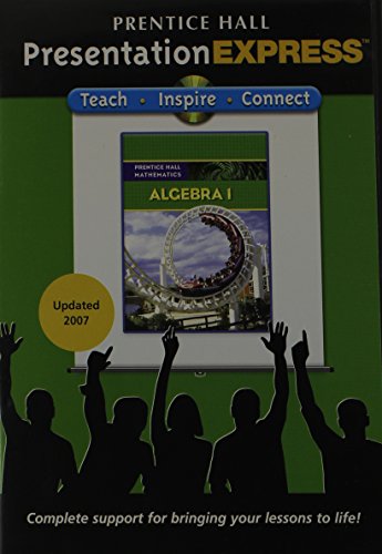 Book PRENTICE HALL MATH ALGEBRA 1 PRESENTATION EXPRESS CD 2007C free