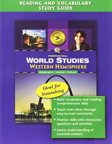 Book WORLD STUDIES WESTERN HEMISPHERE READING AND VOCABULARY STUDY GUIDE 2008C free