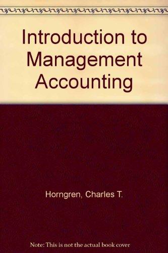 Book Introduction To Management Accounting - Study Guide free