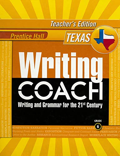 Book Teacher's Edition Writing Coach, Writing and Grammar for the 21st Century (Texas Edition), Grade 6 free