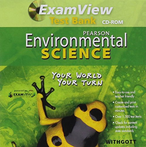Book ENVIRONMENTAL SCIENCE 2011 EXAMVIEW COMPUTER TEST BANK GRADE 11 free