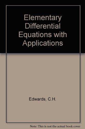 Book Elementary differential equations with applications free