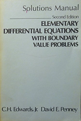 Book Solutions manual, Elementary differential equations with boundary value problems, 2nd edition free