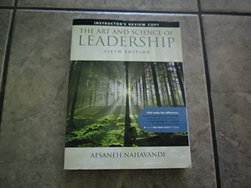 Book The Art and Science of Leadership Sixth Edition Instructors Review Copy free