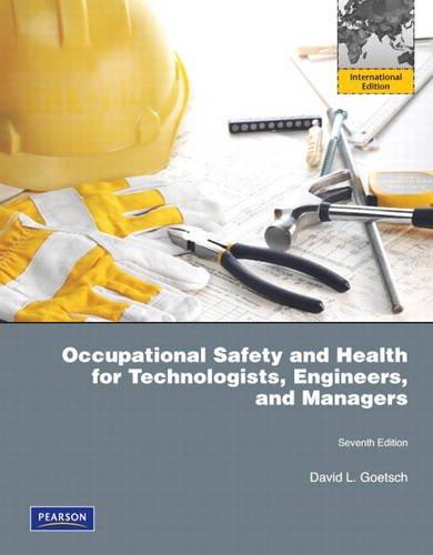 Book Occupational Safety and Health for Technologists, Engineers, and Managers: International Edition free