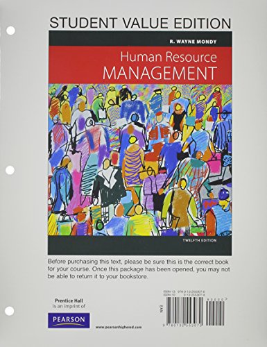 Book Human Resource Management, Student Value Edition (12th Edition) free
