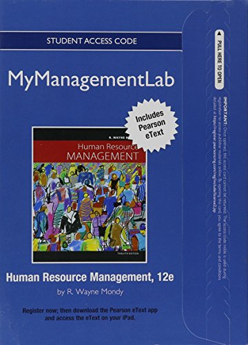 Book NEW MyManagementLab with Pearson eText -- Access Card -- for Human Resource Management (MyManagementLab (access codes)) free