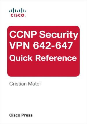Book CCNP Security VPN 642-647 Quick Reference free