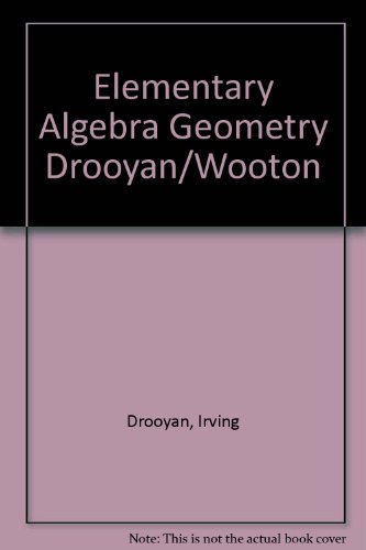 Book Elementary Algebra With Geometry free