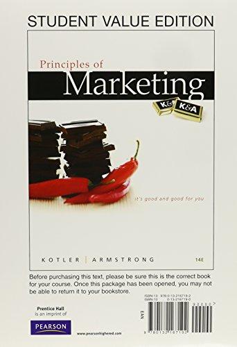 Book Principles of Marketing + Mymarketinglab With Pearson Etext Access Card: Student Value Edition free