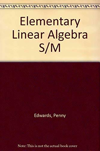 Book Elementary Linear Algebra S/M free