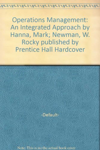 Book Operations Management: An Integrated Approach free