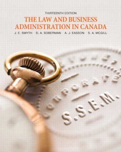 Book The Law and Business Administration in Canada [Hardcover] by J.E. Smyth free