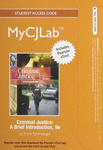 Book NEW MyCJLab with Pearson eText -- Standalone Access Card -- for Criminal Justice: A Brief Introduction free