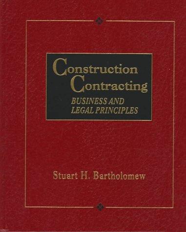 Book Construction Contracting: Business and Legal Principles free